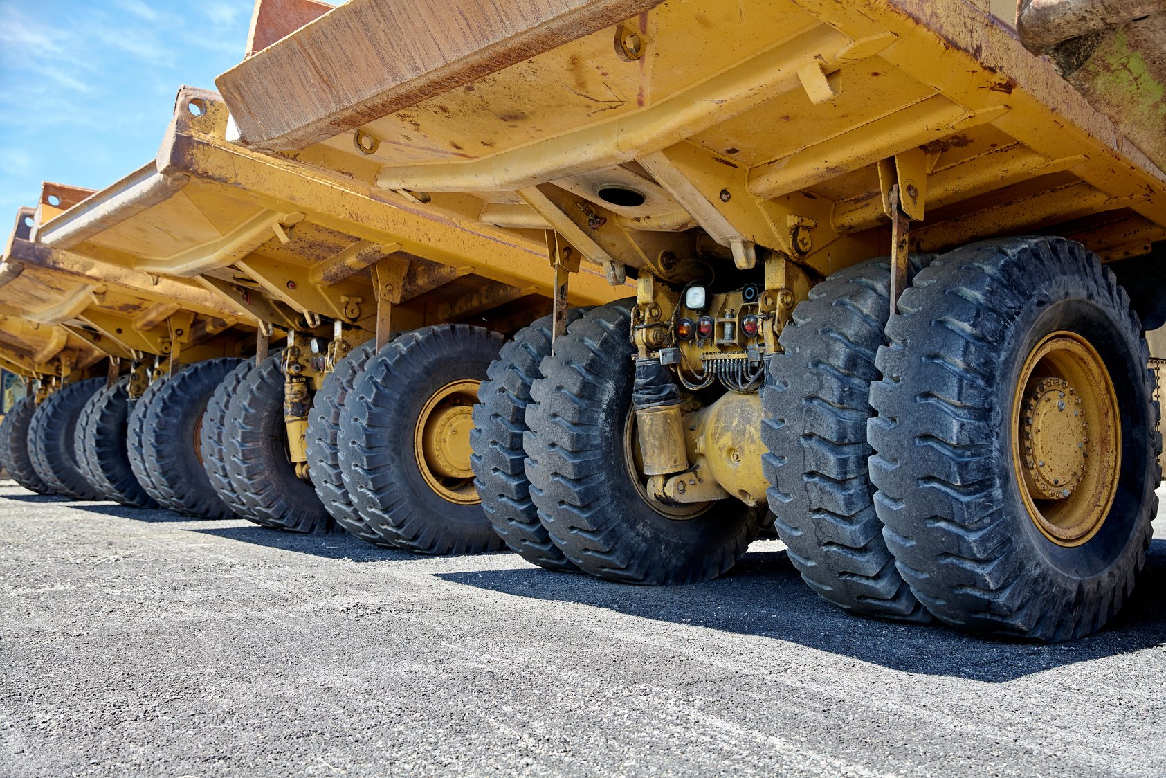 Heavy equipment industrial dump trucks